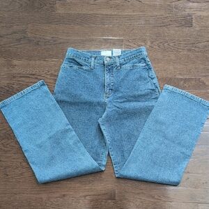 French Dressing Blue Straight Leg high Rise Ankle Crop Jeans Size 6